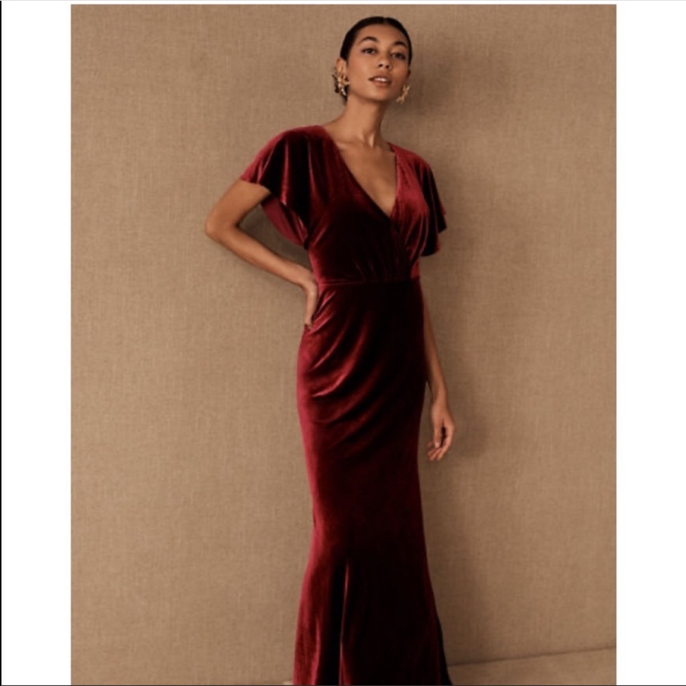 BHLDN Jenny Yoo Ellis Velvet Dress